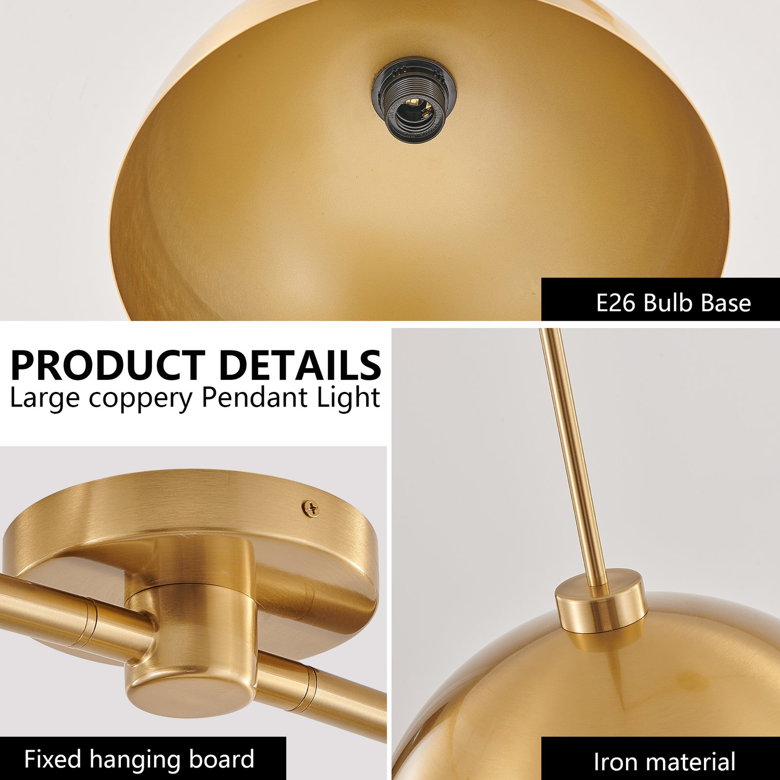 41 Industrial Modern Copper Color Double Pendant Light - Adjustable Ceiling Hanging Lamp With Bright Finish For Dining Room, Kitchen, Or Living Room -Stylish And Durable Lighting Fixture No Bulbs - Image 5