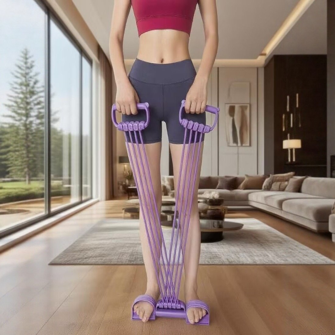 Womens Adjustable Shoulder- And Back-Open Foot-Operated Resistance Trainer - Image 2