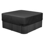 Outdoor Hot Tub Cover, 85 X 85 X 20 Inch Weatherproof And Waterproof Hot Tub Cover Protector, 600D Heavy Duty Oxford Fabric And 950N Tearing Strength, Square Spa Covers For Hottub, Black