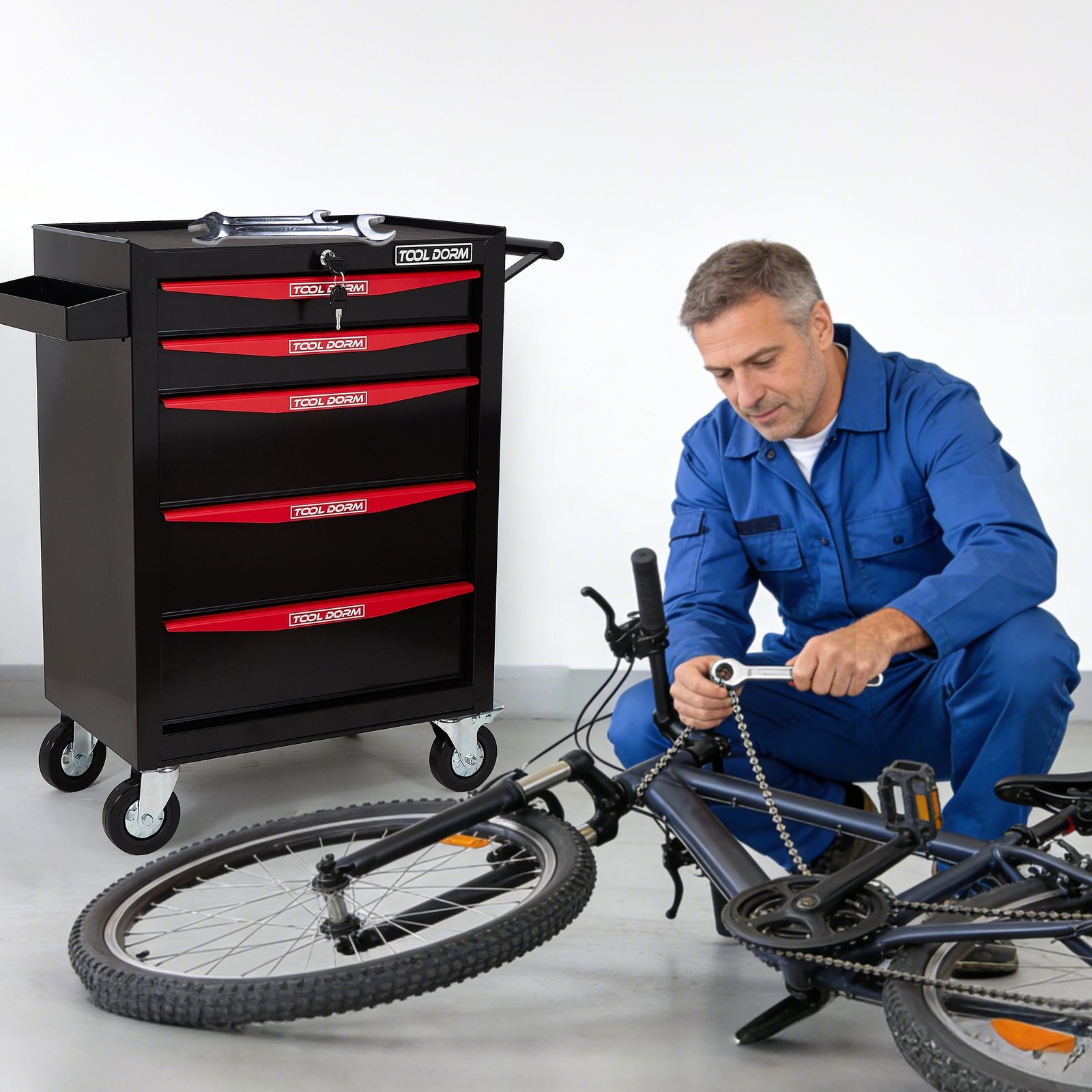 Tool Cabinet 21inch With Wheel And Drawers - Image 7
