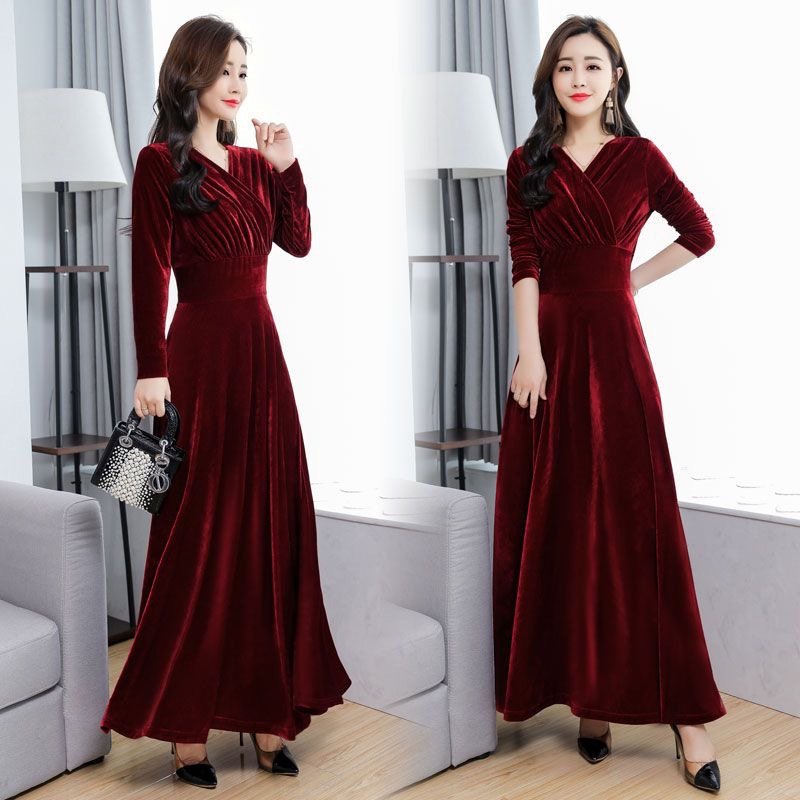Temperament Long Sleeve Plus Size Dress - Image 3