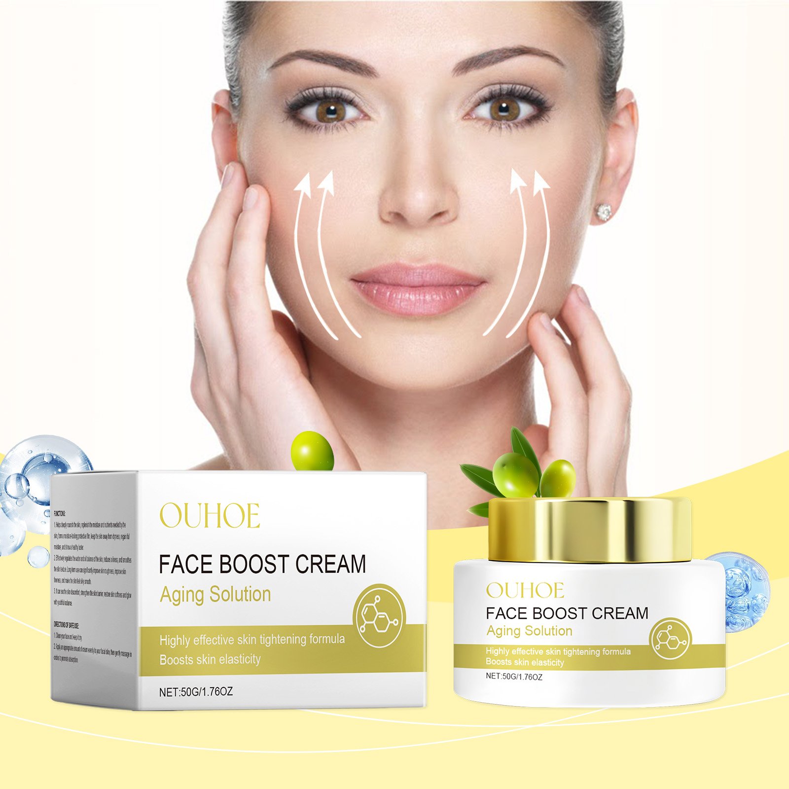OUHOE Facial Care Cream Hydrating Moisturizing Moisturizing Face Skin Fresh And Easy To Absorb Gentle Care Cream - Image 2