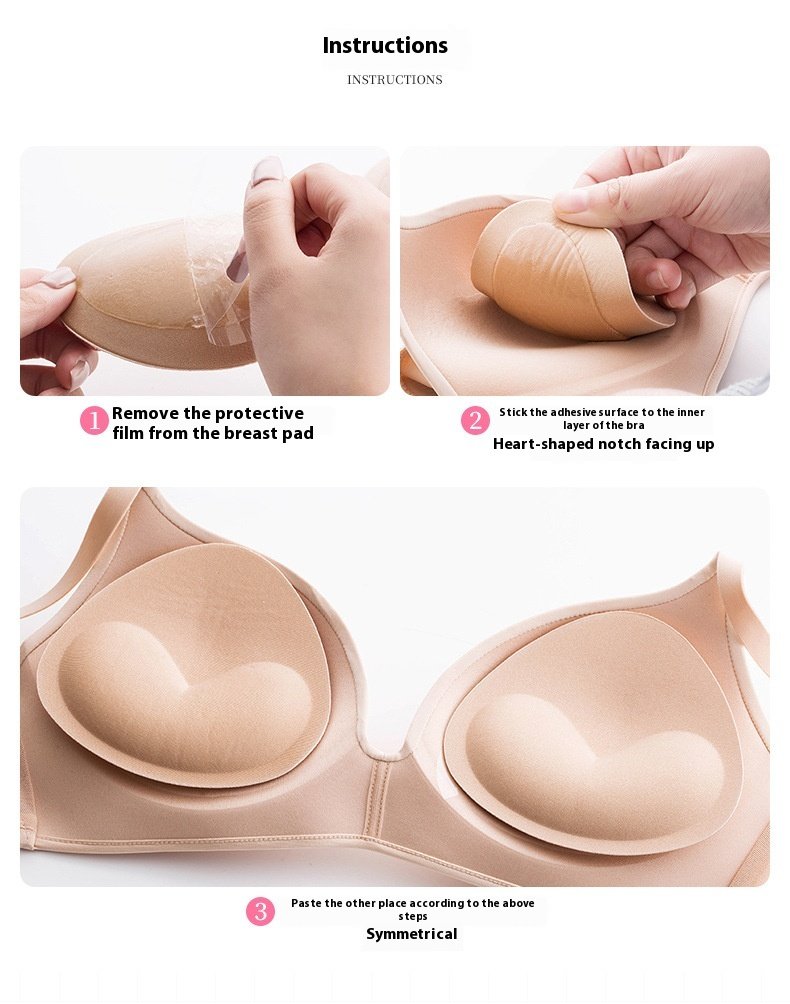 Sports Underwear Fixed Chest Pad Anti-expansion Non-trace Invisible Sponge Padded Chest Pad - Image 5