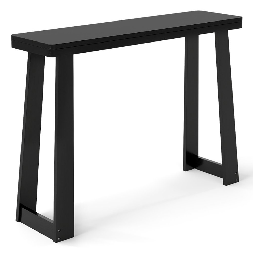 Solid Rubber Wood Console Table 43 Inch Narrow Entryway Table With Thick Table Top And Stable Base For Entryway, Hallway, Living Room And Bedroom - Image 3