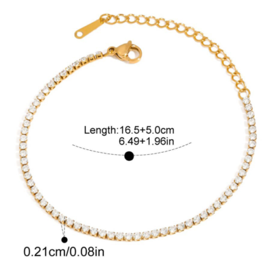 High-end Exquisite Ultra-flashing Starry Diamond Bracelet, Row Diamond Bracelet