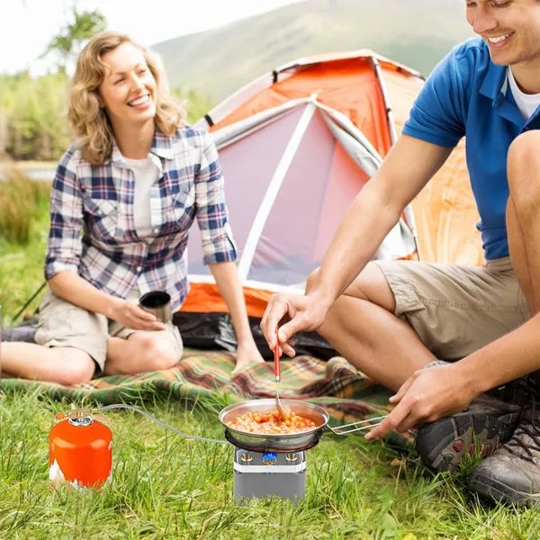 12000W Portable Camping Stove With Cassette Adapter Windproof Outdoor Backpacking Burner With Carrying Case Igniter For Outdoor Hiking Camping Picnic Backpacking - Image 4
