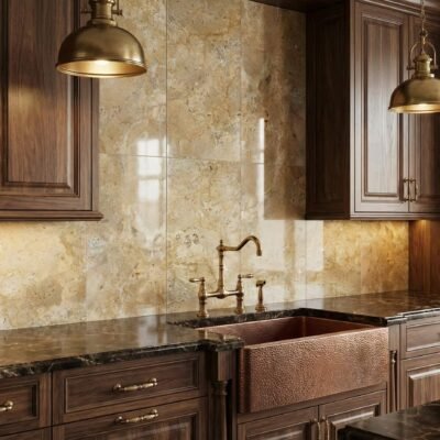 12X24 Inch Gold Yellow Beige Natural Marble, For Floor And Wall, Polished Marble Tile, Natural Stone