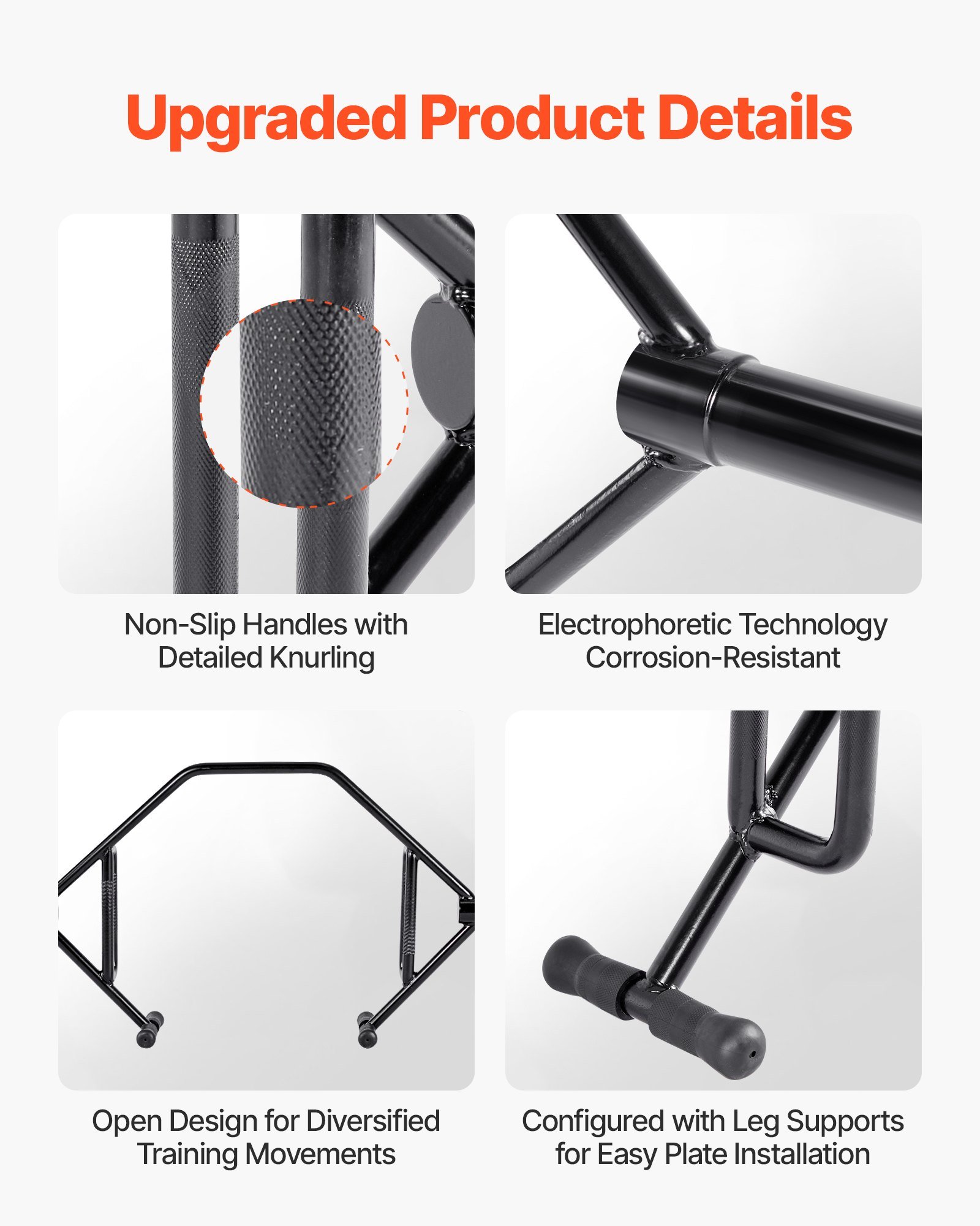 Trap Bar Hex Bar, Open-Ended Frame Hex Barbell, 2-Inch 800 LBS Capacity Shrug Bars With Knurled Grips, Weightlifting And Strength Training Equipment, Home Gym For Squats Deadlifts Shoulder Press - Image 4