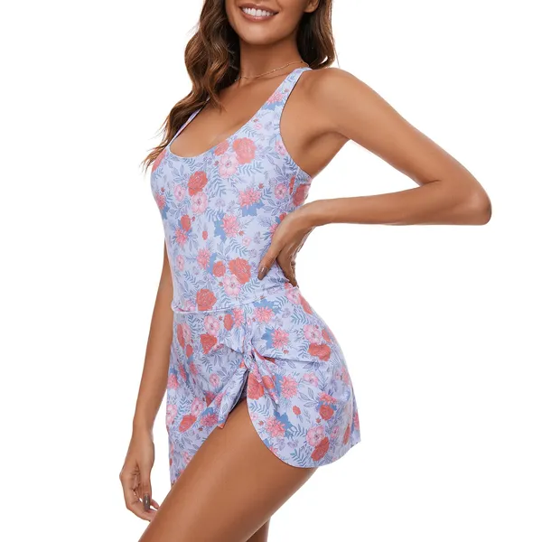 Printed Girls' Skirt Style One-piece Swimsuit Covers The Belly And Makes You Look Slim And Quick Drying - Image 2