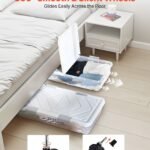 Under Bed Storage With Wheels, 31.7 X 15.6 X 6.9 Inch Underbed Containers, Underbed Shoes Organizer With Lid & Gray Latch, Rolling Under The Bed Storage Bins For Clothes Shoes Blankets, 4 Pack