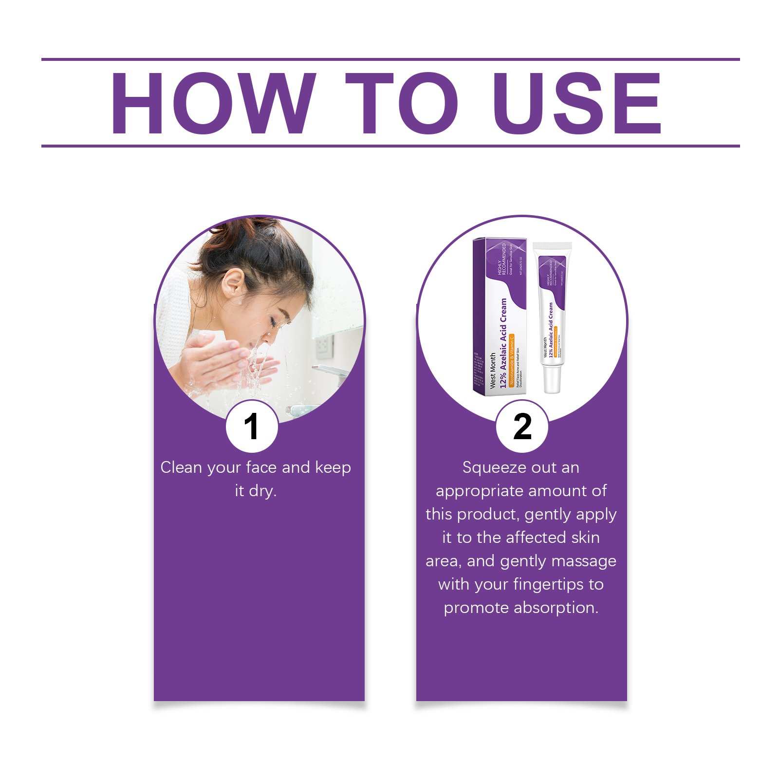 West&Month Azelaic Acid Repair Cream, Gently Repair Facial Skin Cleansing Cream - Image 5