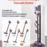 Vacuum Stand, Compatible With Dyson V6 V7 V8 V10 V11 V15, Stable Vacuum Stand Holder With 6 Hooks For Dyson DC30 DC31 DC34 DC35 DC58 DC59 DC62 D74 Cordless Upright Vacuum Cleaners & Accessories