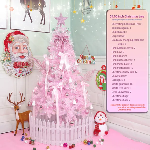 5FT Christmas Tree Pink - Image 4