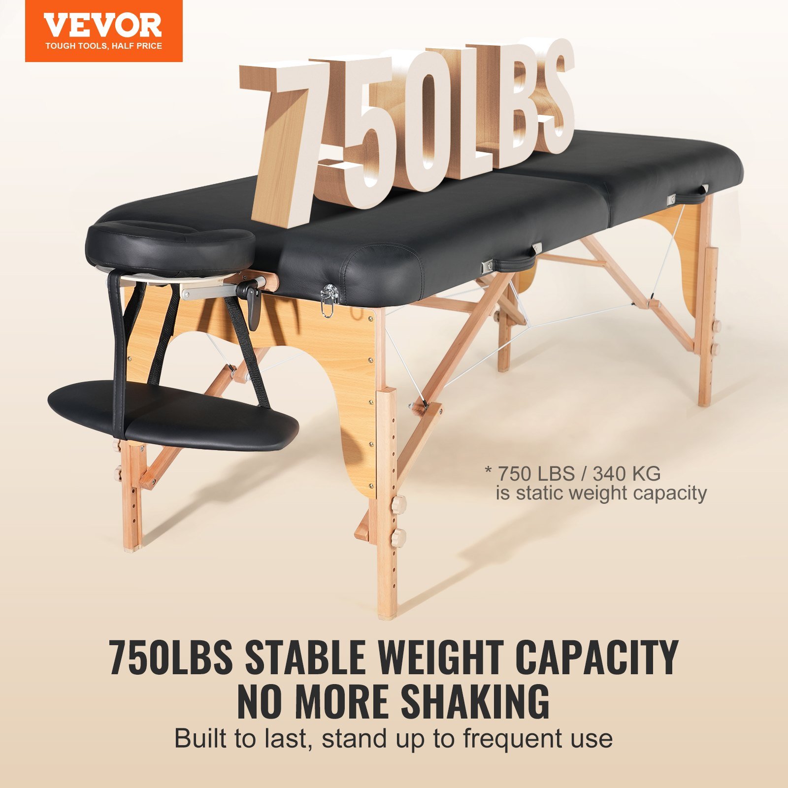 Professional Wide Massage Table 30" W, Heavy Duty Folding Massage Table, 8-Level Height Adjustable Facial Salon Tattoo Bed, Portable Spa Table With Headrest, Hand Pallet & Carrying Bag, 750LBS