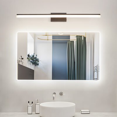 39 Inch Modern LED Bathroom Vanity Light -Sleek Black Metal Wall Light For Mirror, Dressing Room Or Sink Area