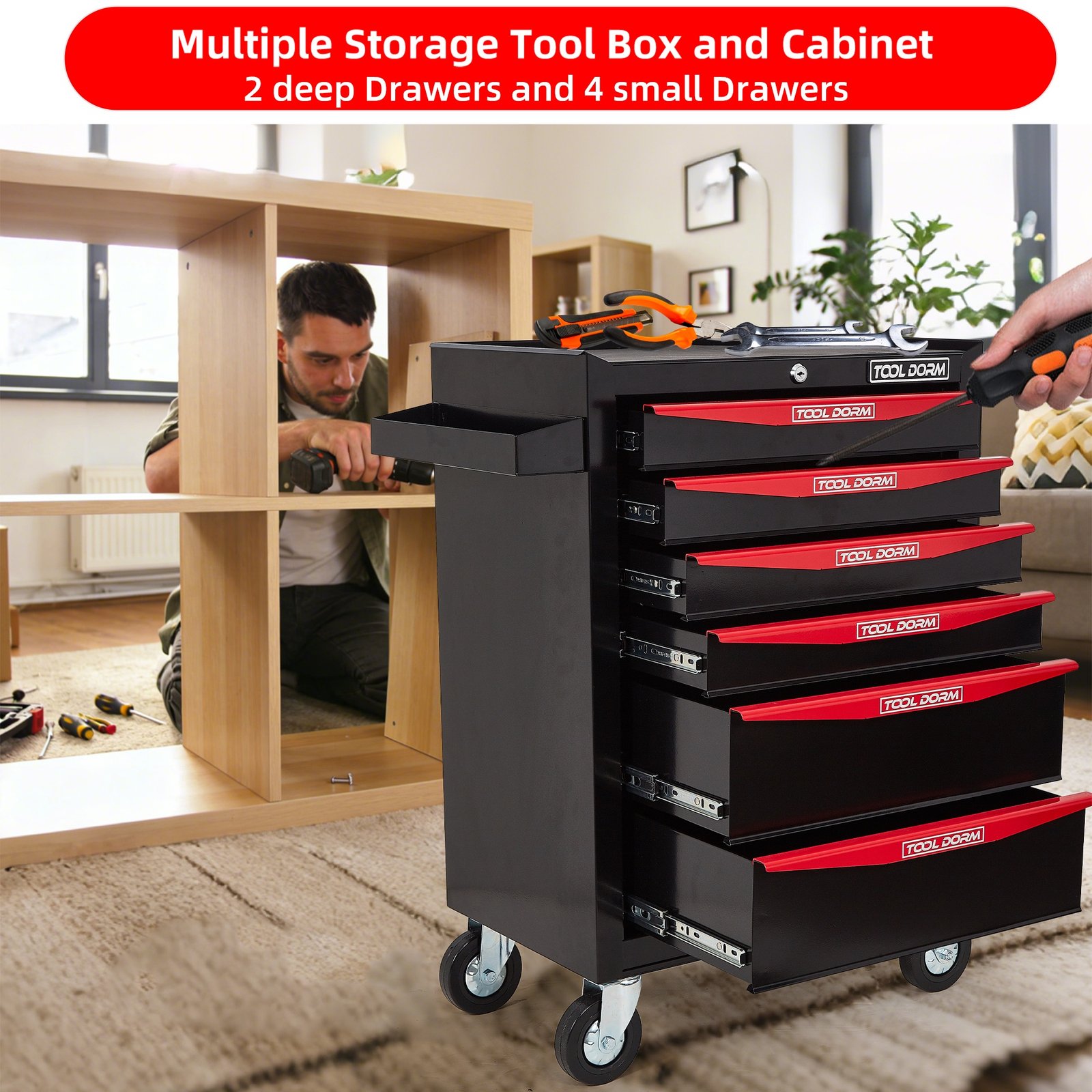 Tool Cabinet 21inch With Wheel And Drawers - Image 16